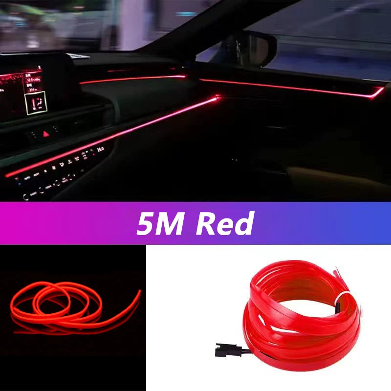 5M Auto Interni Led Strip Light Neon  Fai Da Te