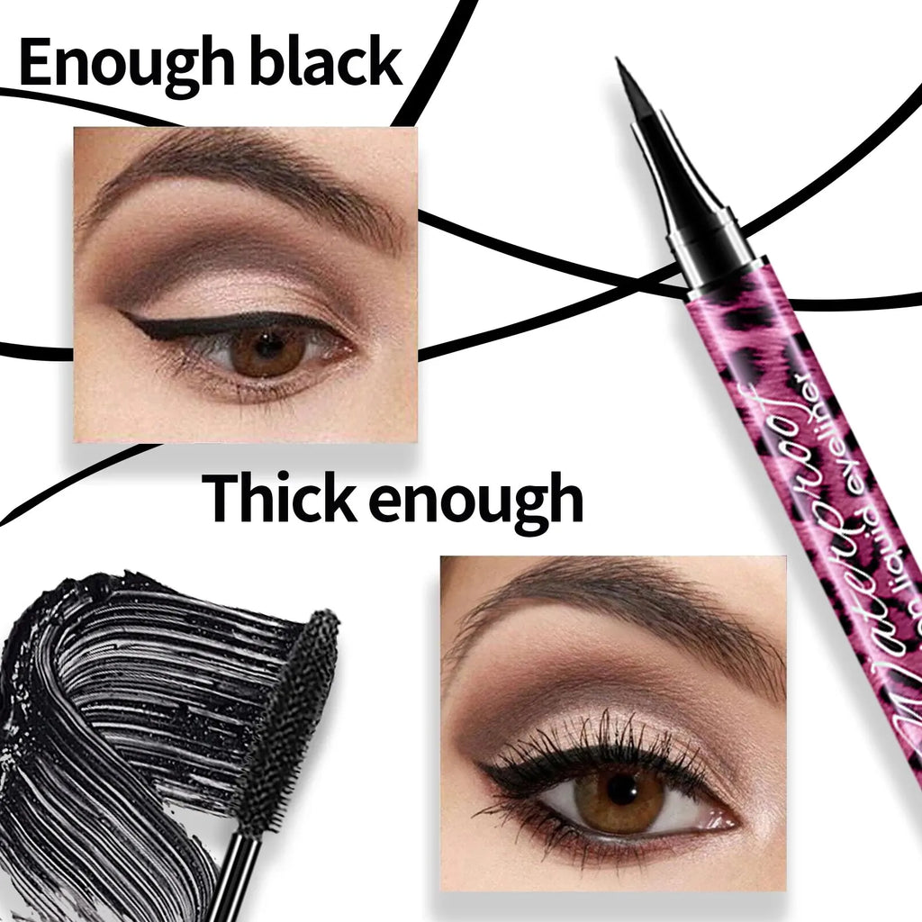YANQINA Liquido Eyeliner Pencil 4D Impermeabile Mascara Set Cosmetici