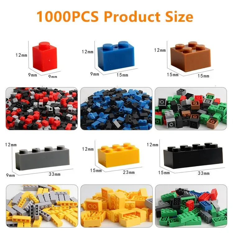 1000 blocchi di costruzione creativi fai da te Big Set 500-1000