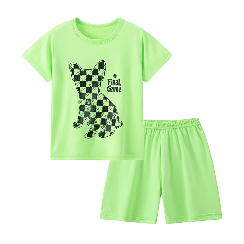 2 pezzi estivi per bambini comodi e carini pantaloncini  Set casual per la casa e l’esterno