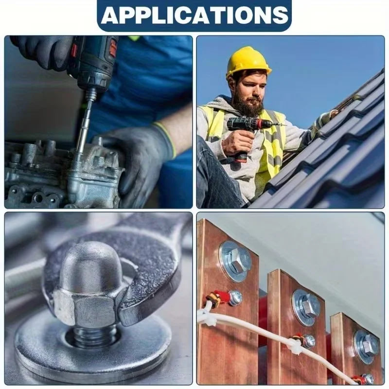 Set di rondelle piatte in acciaio inossidabile 200/400 pezzi (M2-M12) – Fai da te per la casa, riparazione industriale