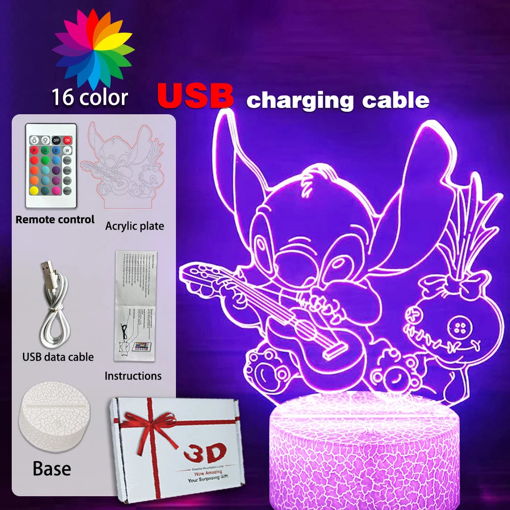 Lampada STITCH  LED Luce notturna Telecomando Smart Touch