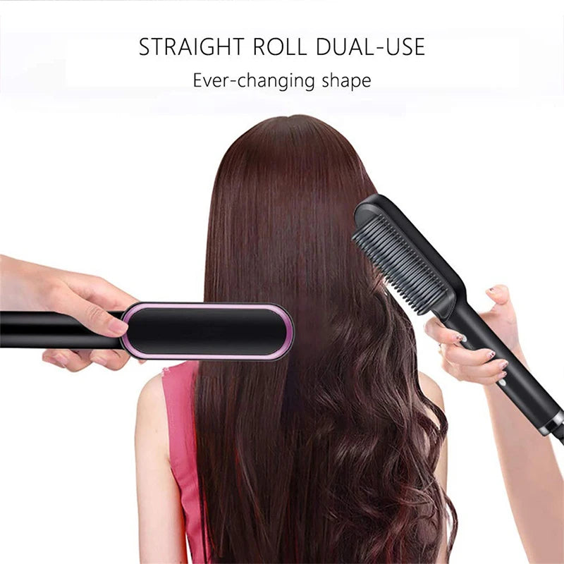 Spazzola per capelli elettrica in ceramica a riscaldamento rapido professionale