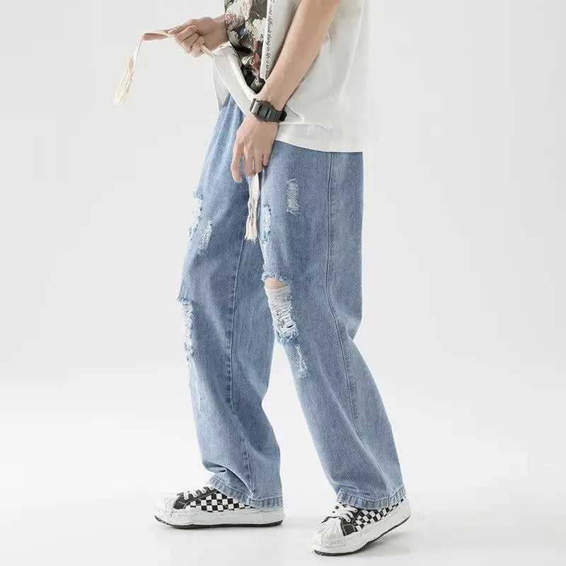 Jeans Stile Americano High Street  Casual Elastico in Vita