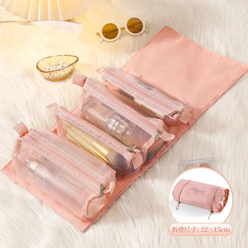 Borsa cosmetica pieghevole portatile 4 in 1