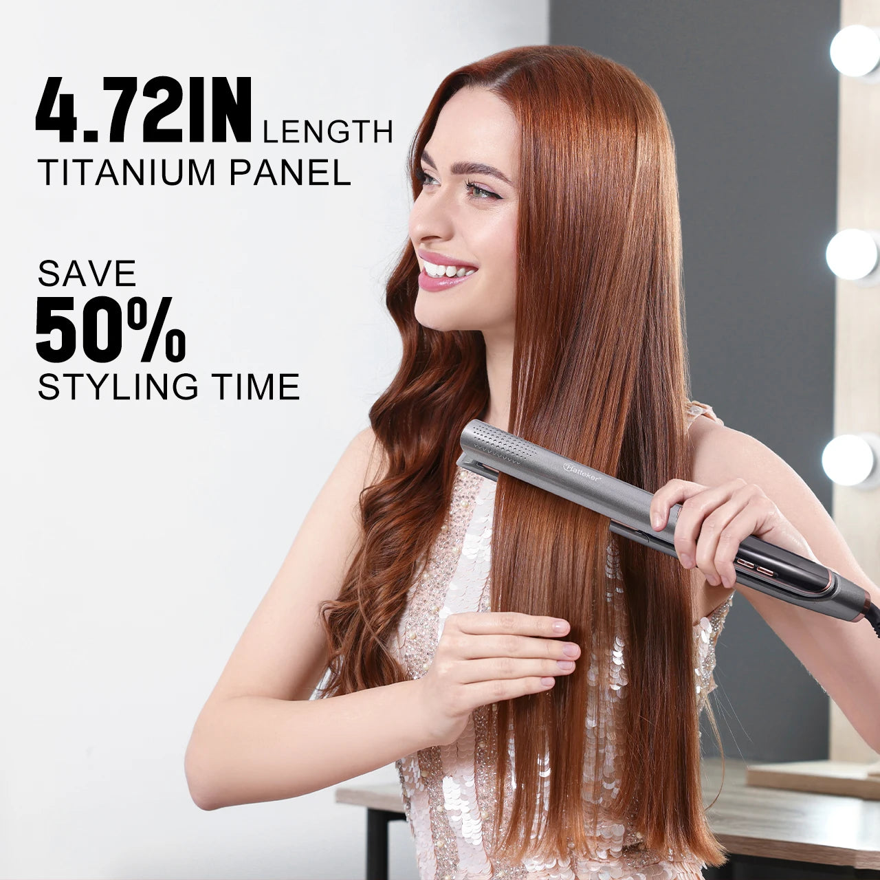 Piastra professionale per capelli per donna Display LCD a infrarossi