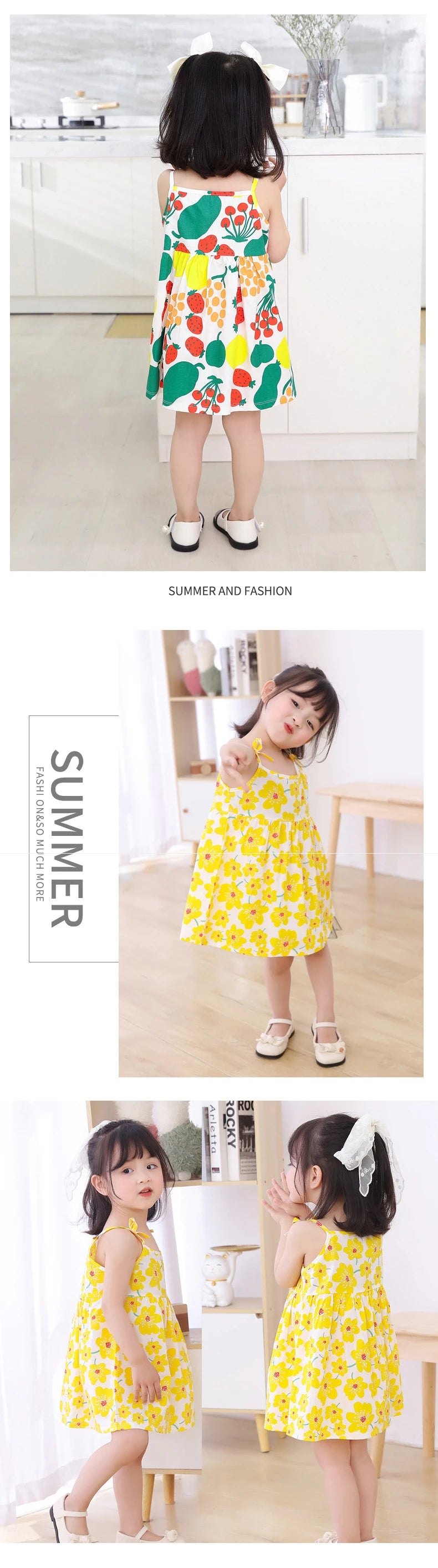 Vestito per bambini senza maniche con bretelle Top 3-6 anni