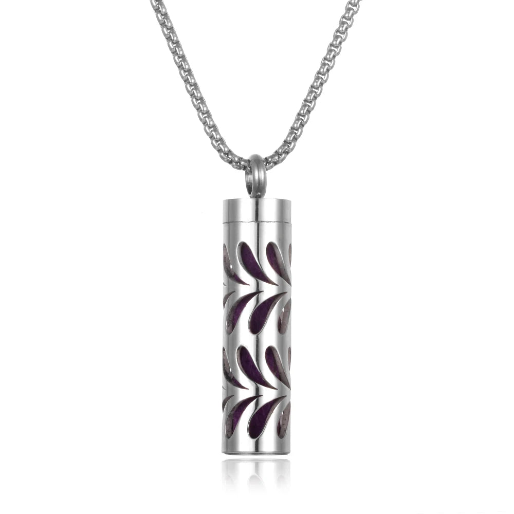 Collana con diffusore di olio essenziale Collana profumata in acciaio inossidabile