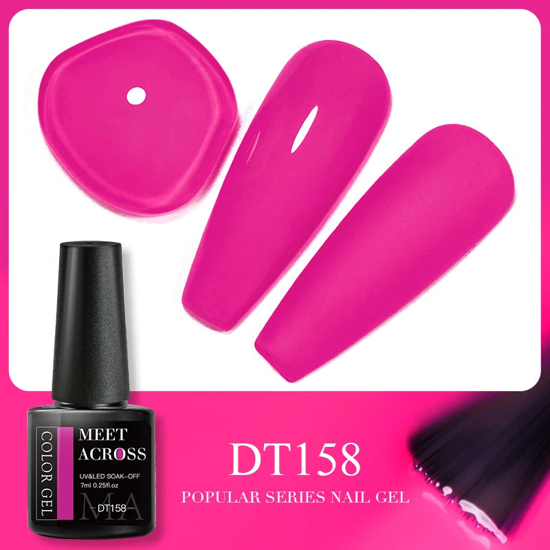 MEET ACROSS 5ml Gel Smalto per unghie Nail Art Top Gel tutti i colori