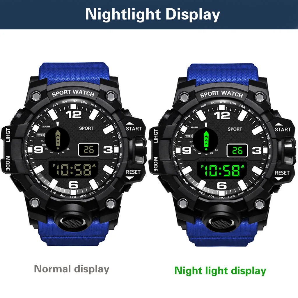 Orologio da uomo Multifunzionale Impermeabile Allarme luminoso