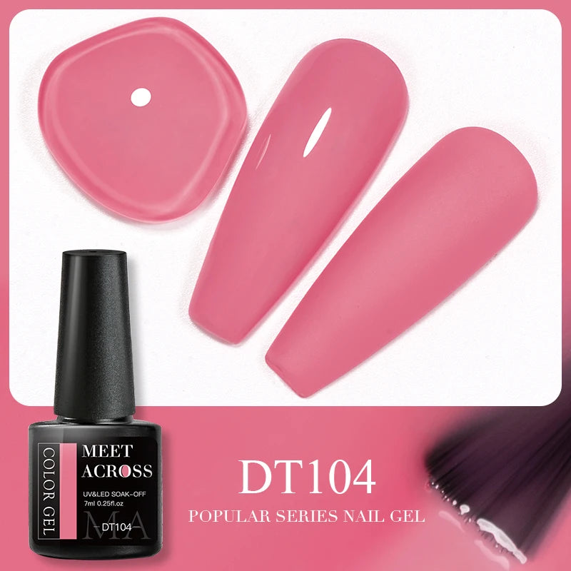 MEET ACROSS 5ml Gel Smalto per unghie Nail Art Top Gel tutti i colori