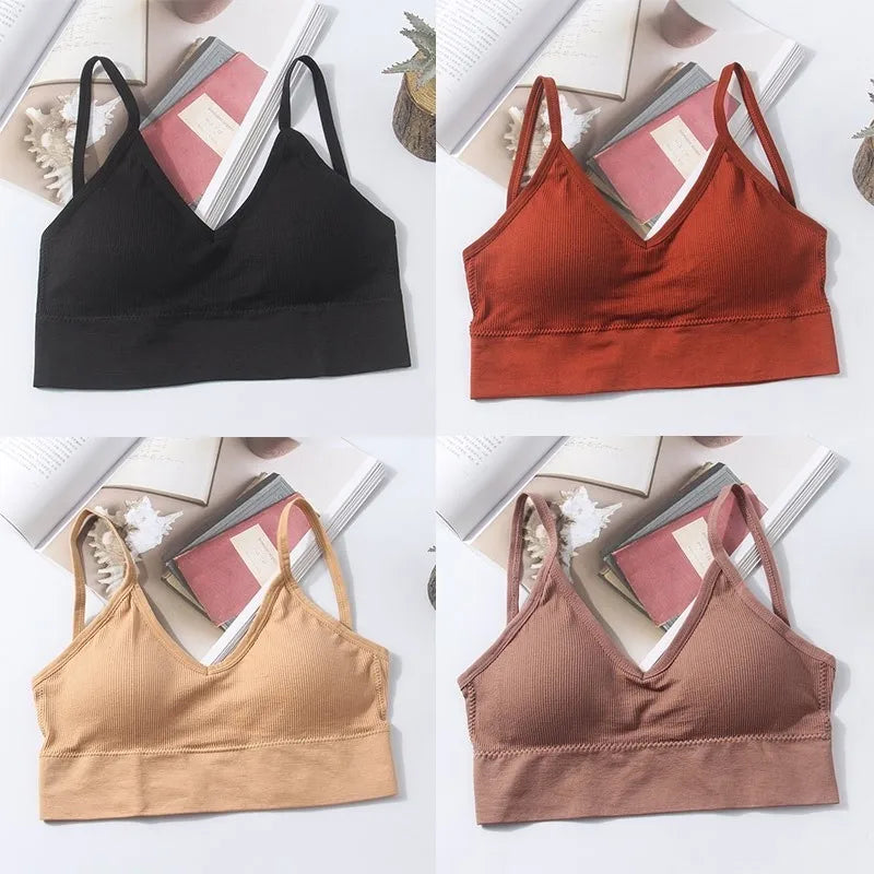 Set di 4 Pz Reggiseno senza cuciture, in cotone