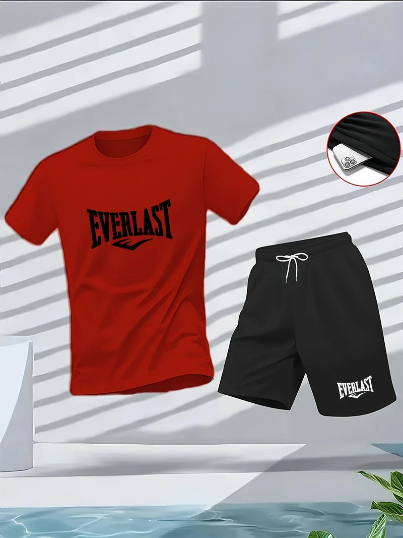Set estivo da uomo: T-shirt + pantaloncini casual
