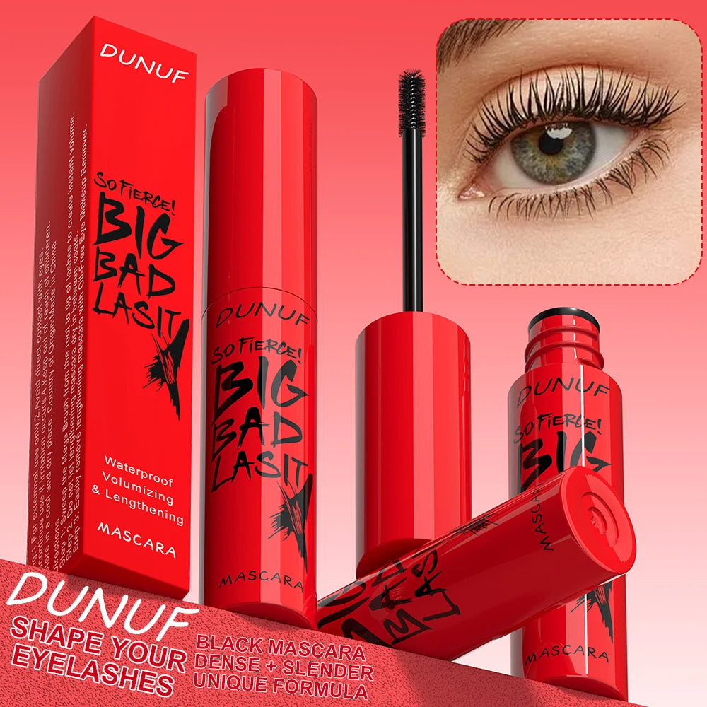 DUNUF 1 pz Mascara a lunga tenuta Sottile e spesso Curl impermeabile non macchia Resistente al sudore e non sbavatura