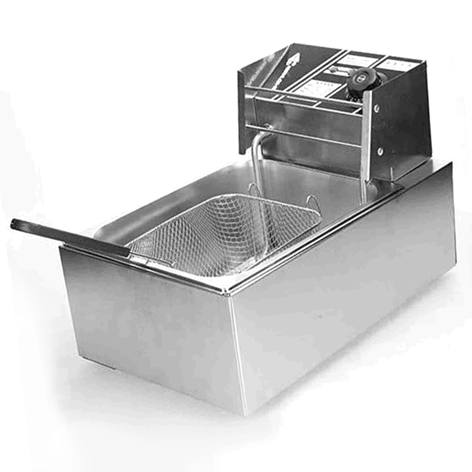 Friggitrice elettrica multifunzionale 1500W 6L Friggitrice di grande capacità con cestello di filtrazione dell’olio per cucina