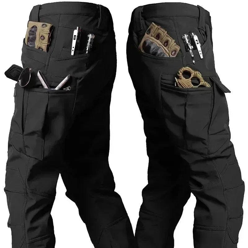 Giacca con cappuccio multi-tasche + Pantaloni in pile da Caccia Impermeabile