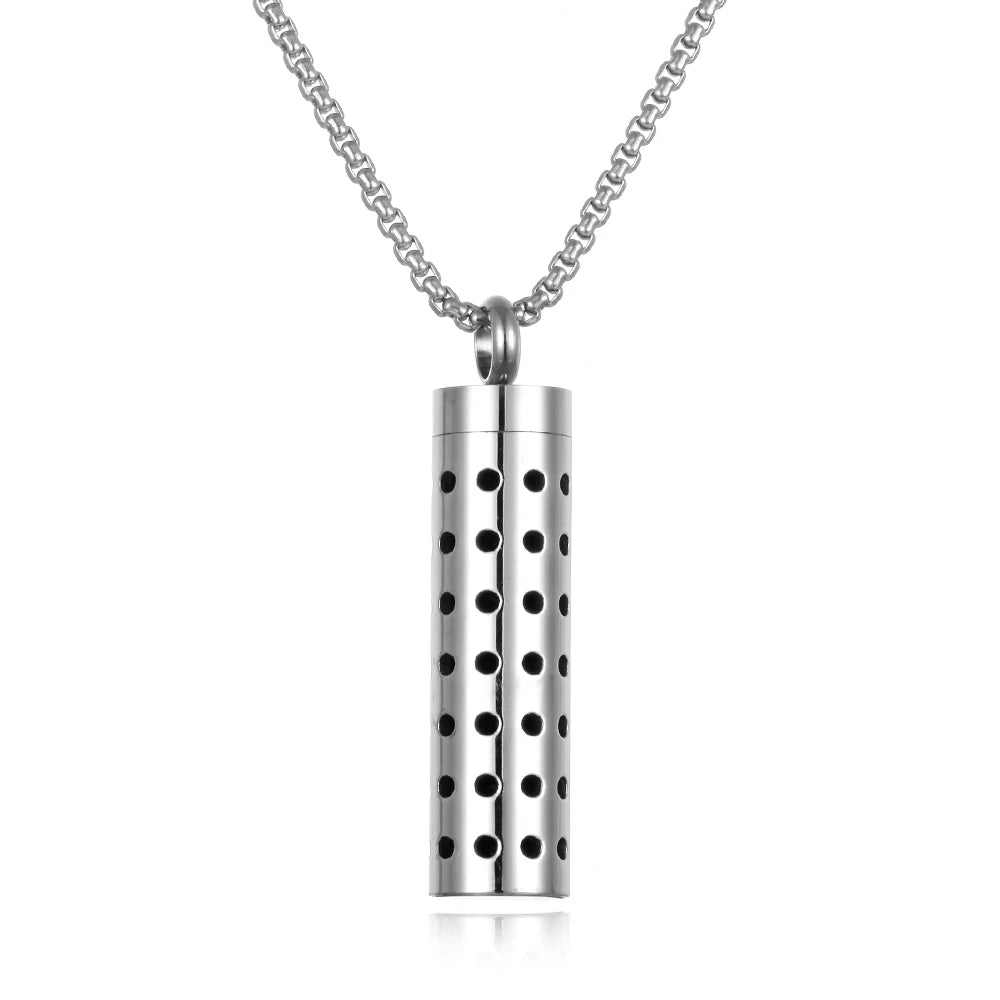 Collana con diffusore di olio essenziale Collana profumata in acciaio inossidabile