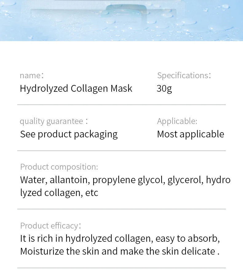 20pcs BIOAQUA Maschera viso al collagene