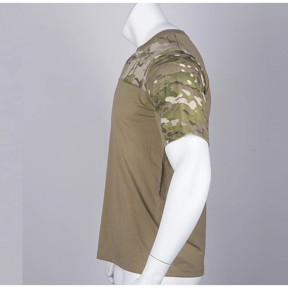 T-shirt tattica manica corta abbigliamento mimetico