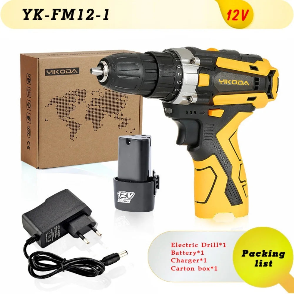 YIKODA 12V-21V Trapano a batteria al litio ricaricabile Produzione Polonia e produzione Cinese