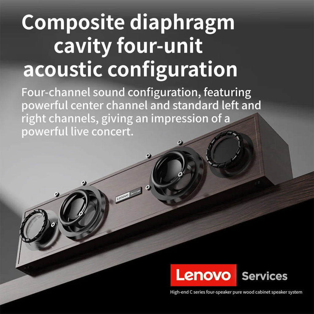 Lenovo C02 Altoparlante multimediale Altoparlante Cablato/Bluetooth  a doppia modalità universale per TV, computer e telefono cellulare Subwoofer