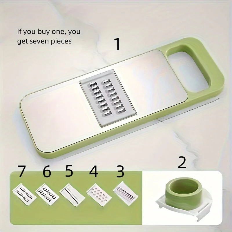 7 pezzi/set Set affettatrice e grattugia per verdure multifunzionale - Kit di utensili da cucina