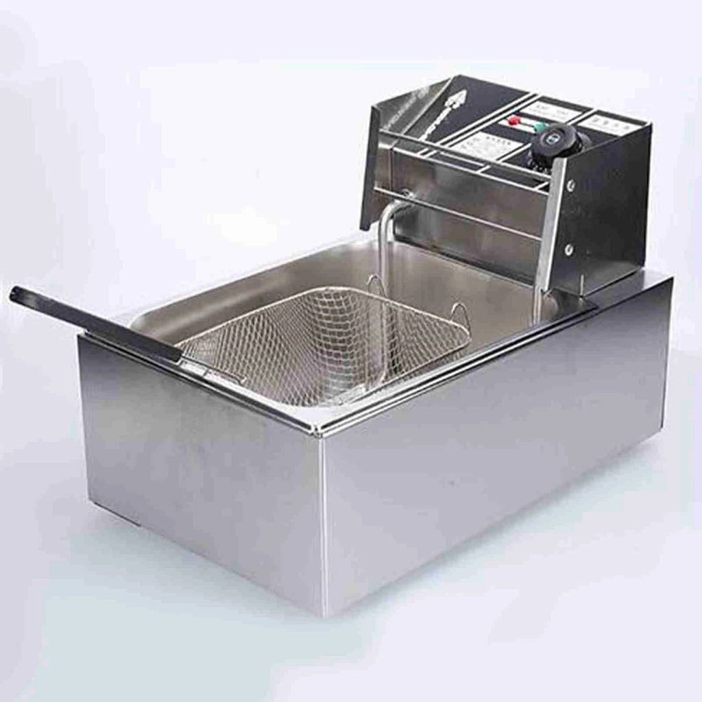 Friggitrice elettrica multifunzionale 1500W 6L Friggitrice di grande capacità con cestello di filtrazione dell’olio per cucina