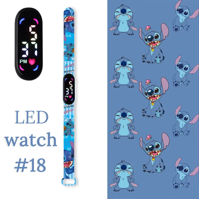 Stitch Orologi per bambini Bracciale sportivo impermeabile LED Touch digitale