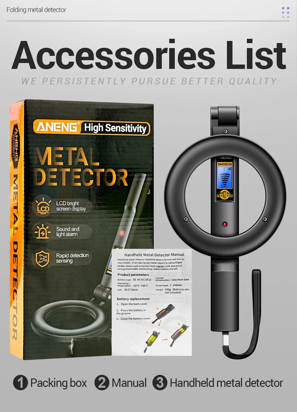 Metal detector portatile DM3005B