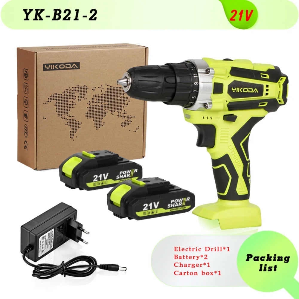 YIKODA 12V-21V Trapano a batteria al litio ricaricabile Produzione Polonia e produzione Cinese