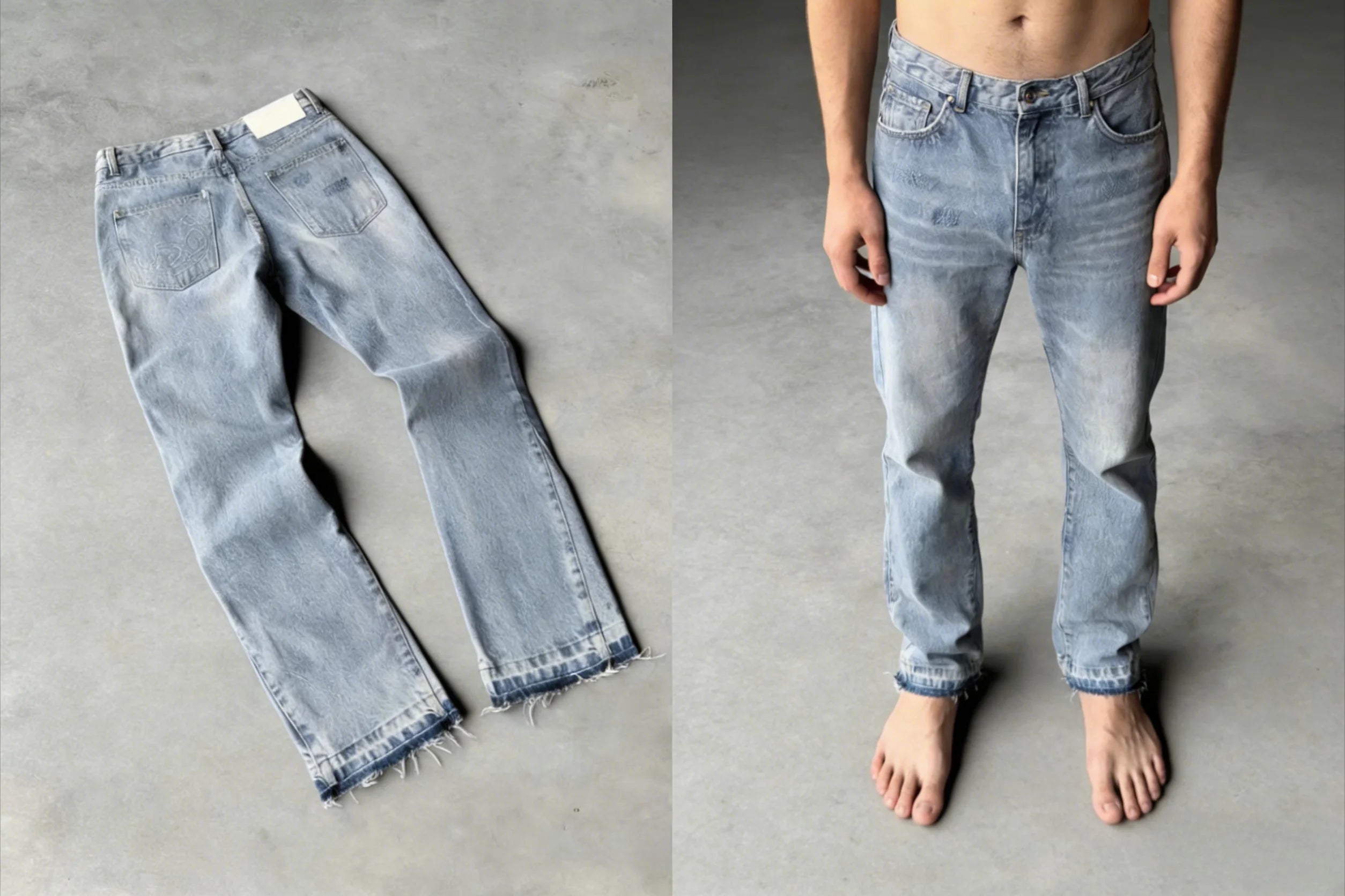 Jeans oversize Unisex a vita alta stampati Y2K Abbigliamento retrò americano Gothic Punk