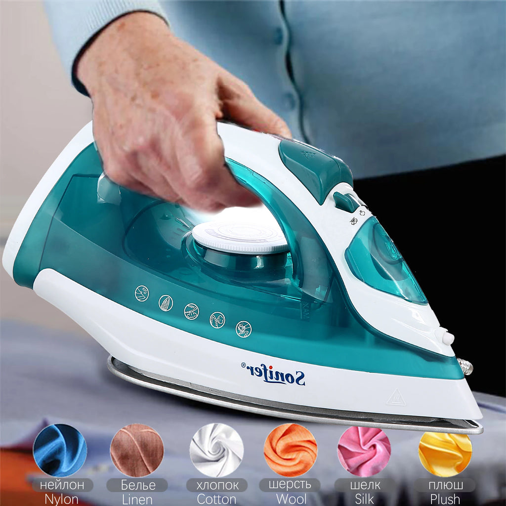 Sonifer Ferro da stiro elettrico Mini vapore portatile per indumenti Ferro da stiro a vapore per abbigliamento in ceramica regolabile