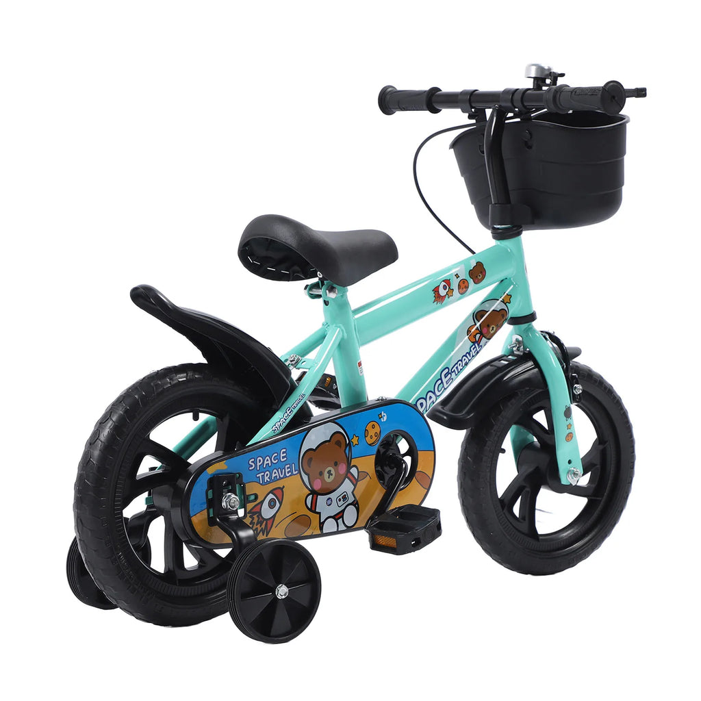 Bici per bambini da 12” con ruote da allenamento per 2-6 anni, telaio in acciaio ad alto tenore di carbonio, sedile e manubrio regolabili