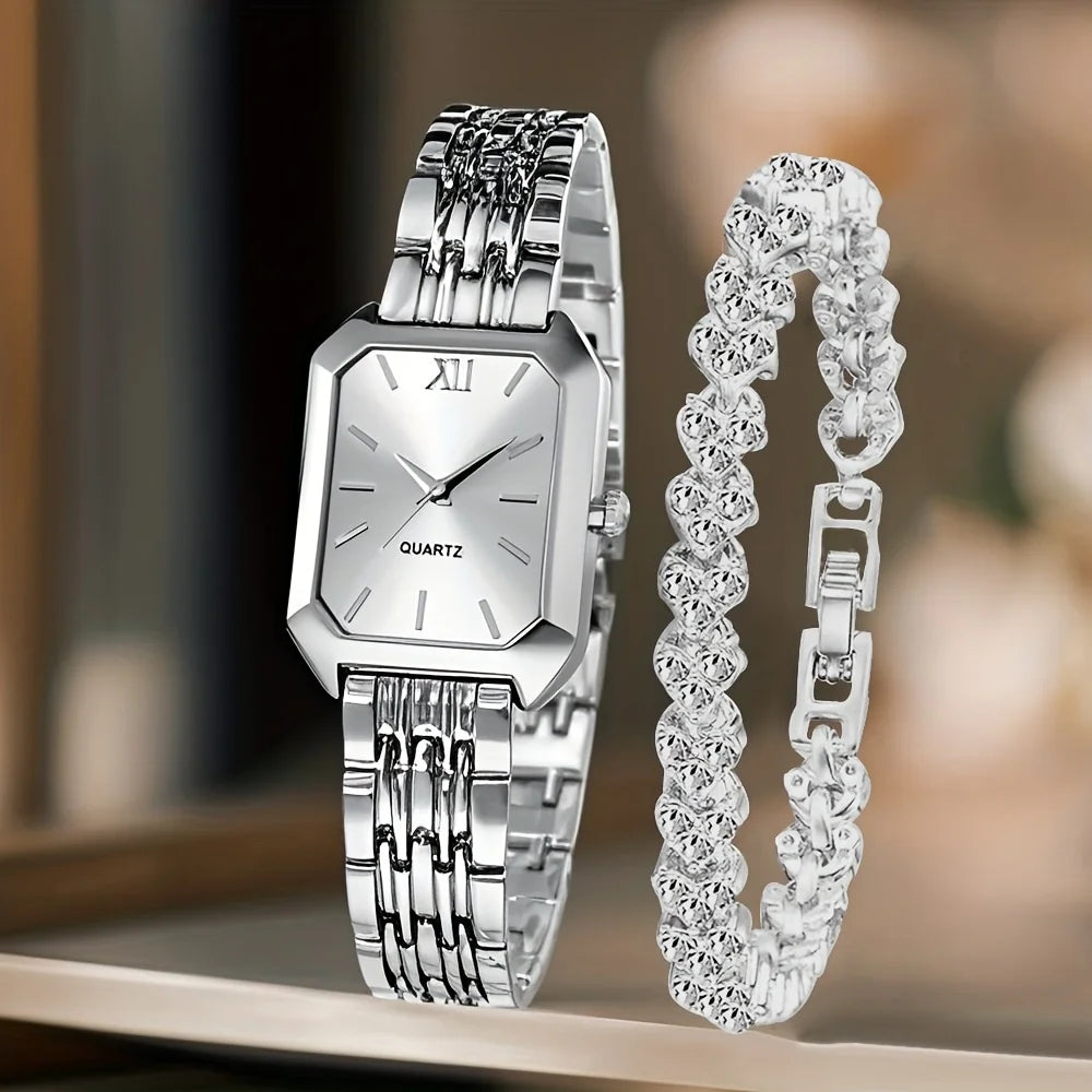 Orologio al Quarzo Strass Bracciale Set Signore Roma
