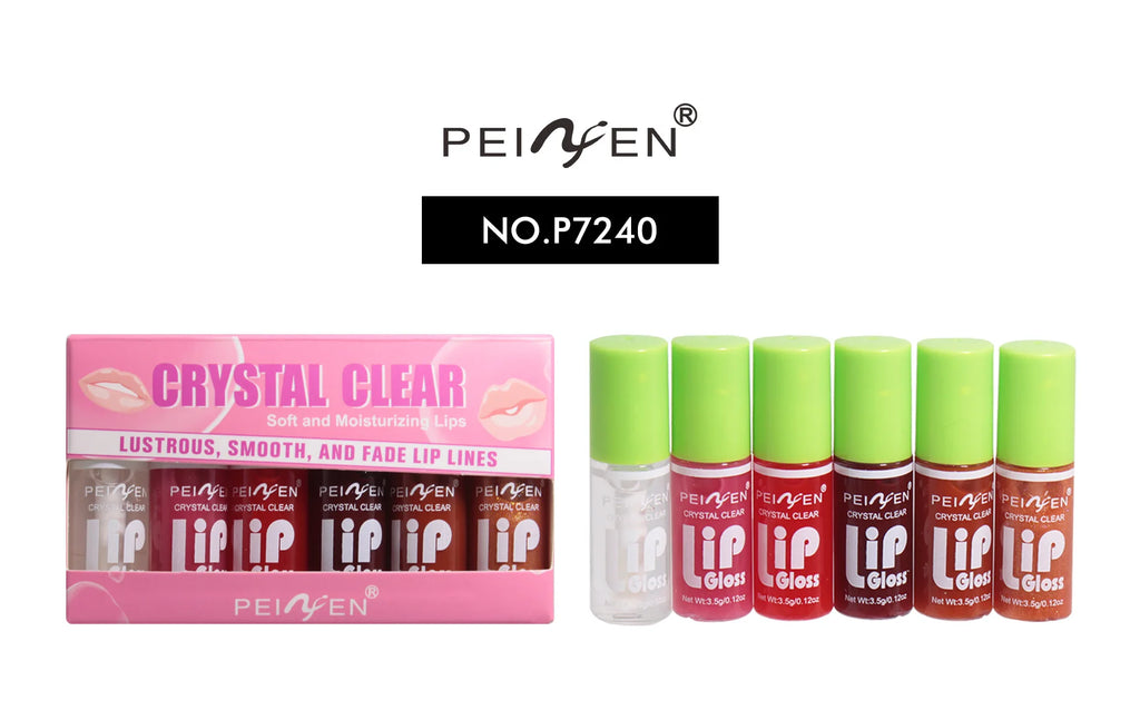 6 pezzi Glass Lip Gloss Set Idratante