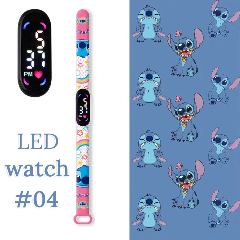 Stitch Orologi per bambini Bracciale sportivo impermeabile LED Touch digitale