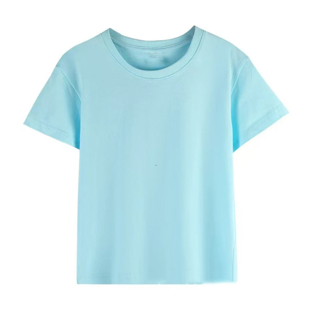 T-shirt per bambini e adulti  puro cotone fresco e leggero semplice