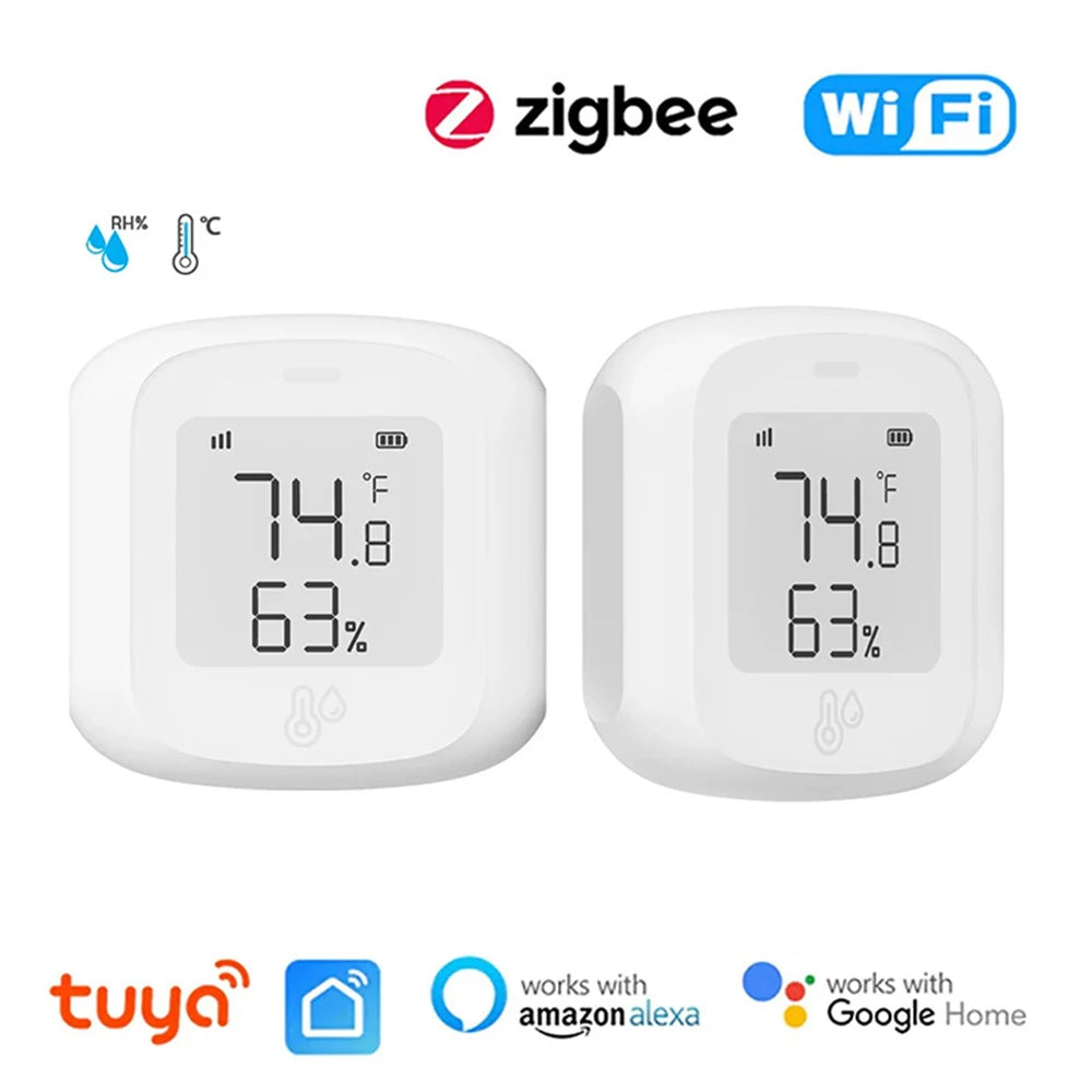 Tuya Smart WiFi Bluetooth Temperatura Umidità Sensore Wireless Home Retroilluminazione Termometro Igrometro APP Rilevatore di controllo remoto