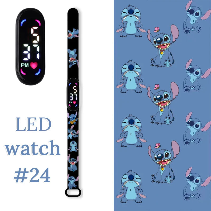 Stitch Orologi per bambini Bracciale sportivo impermeabile LED Touch digitale