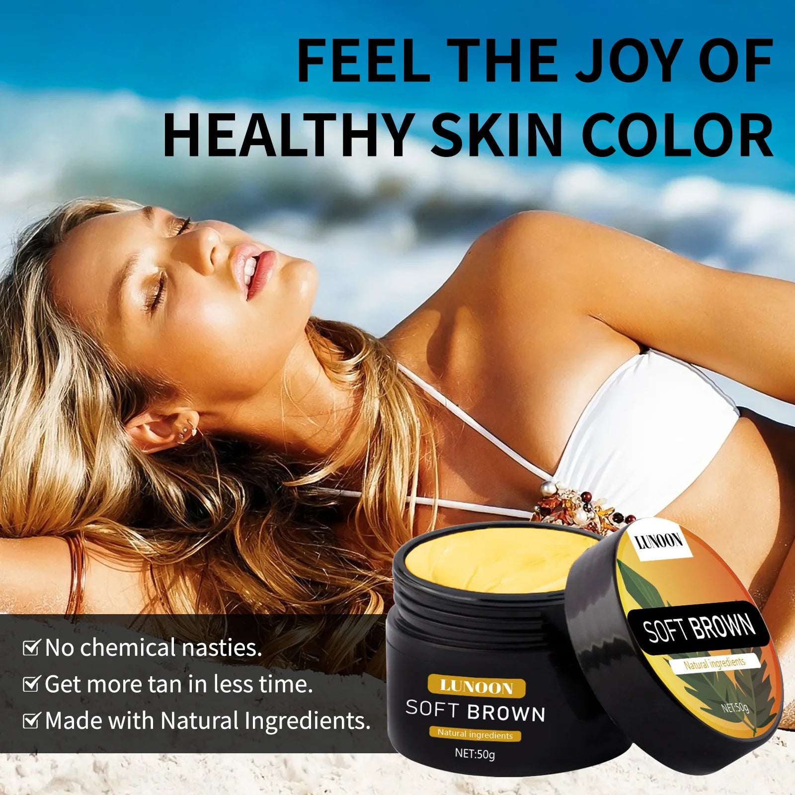 LUNON Crema autoabbronzante corpo a lunga durata, formula nutriente per un look naturale baciato dal sole.