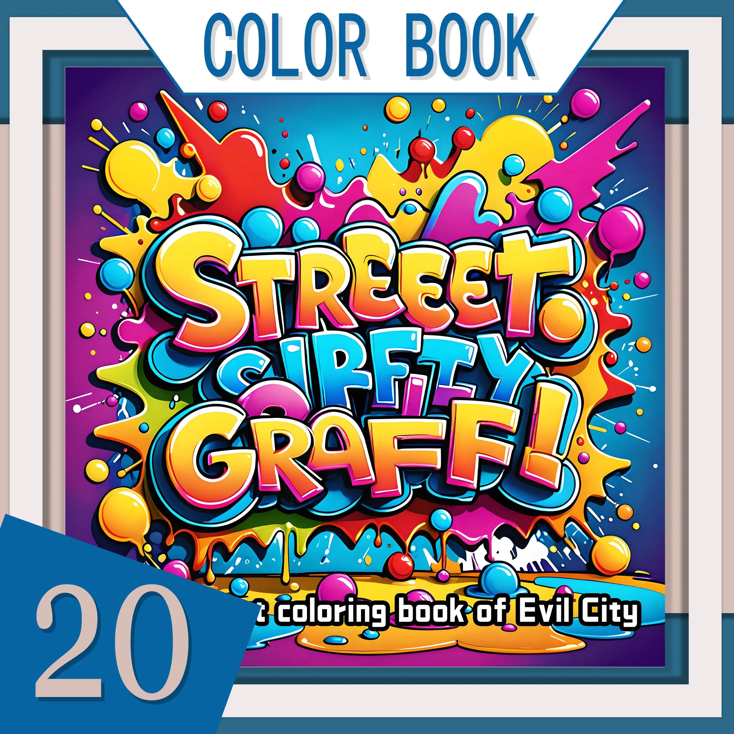 Libro da colorare di graffiti per adulti Design originale
