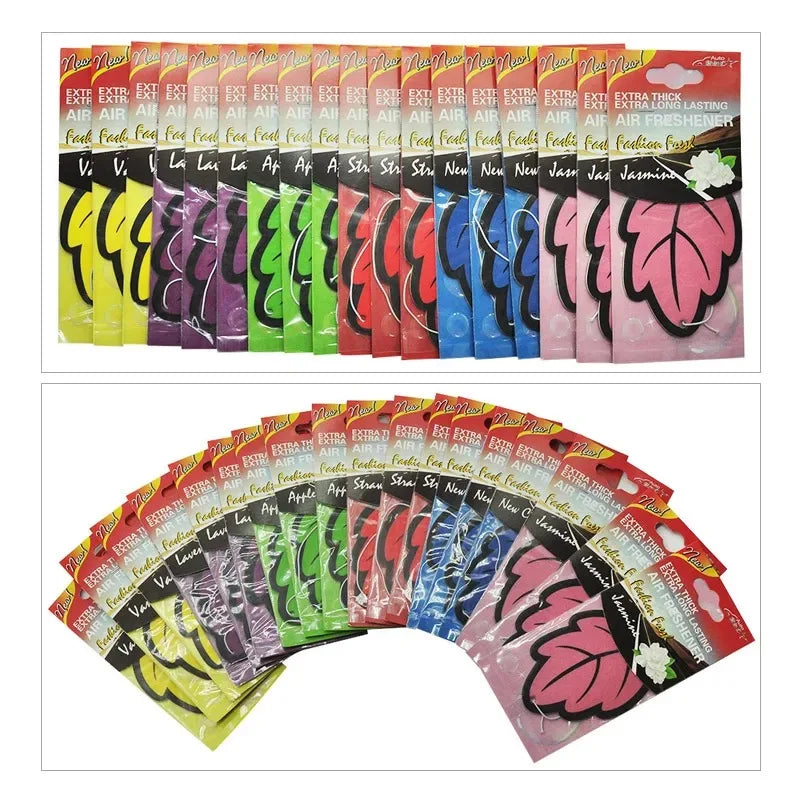 6/24 pezzi Deodorante per auto Carta da tè profumata naturale Auto kit completo