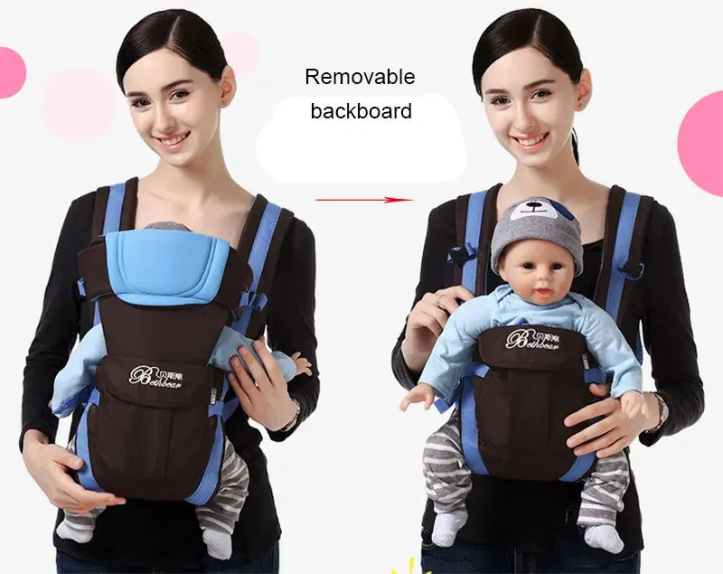 Marsupio per bambini, marsupio ergonomico 4 in 1 regolabile