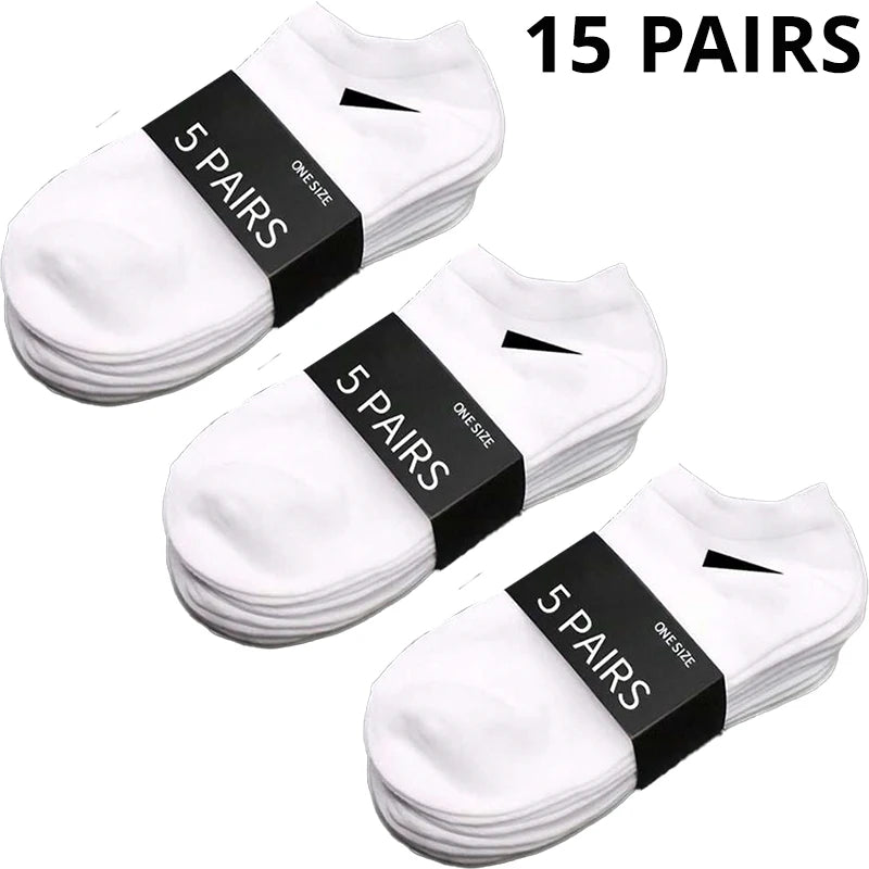15/30 Paia Unisex Casual Tinta Unita Calzini Sottili Traspiranti Comodi Anti Odore