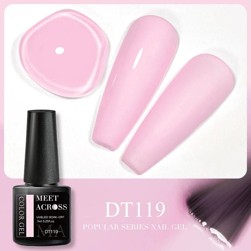 MEET ACROSS 5ml Gel Smalto per unghie Nail Art Top Gel tutti i colori