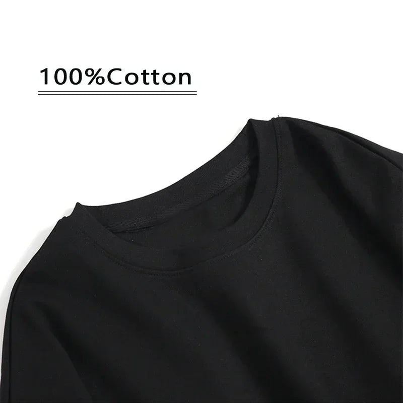 T-shirt in cotone a maniche corte stampata casual da uomo e da donna Moda ampia