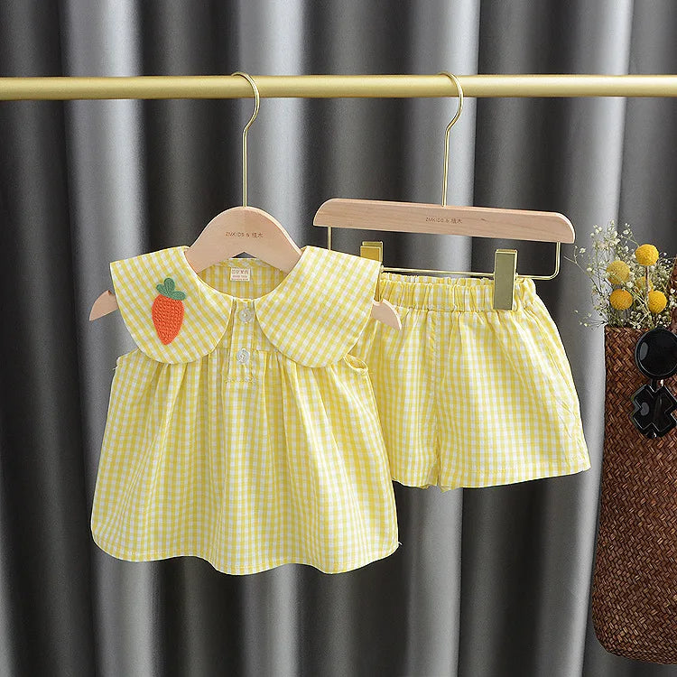 2 pezzi abito per bambina in cotone