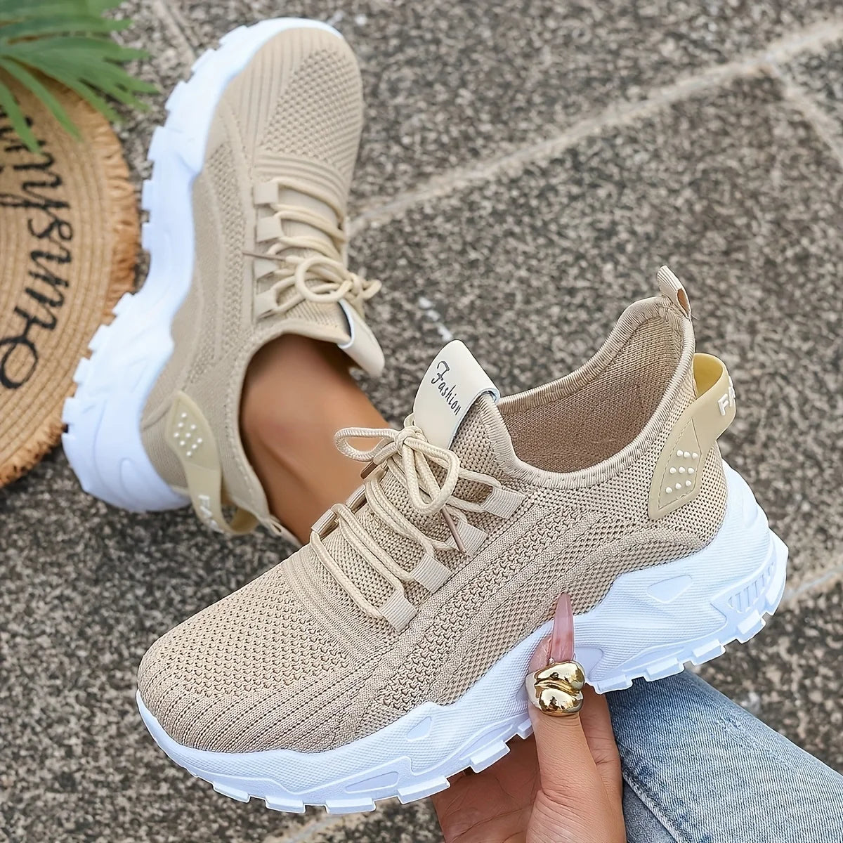 Sneakers in maglia traspirante Moda Comode Scarpe con suola morbida antiscivolo