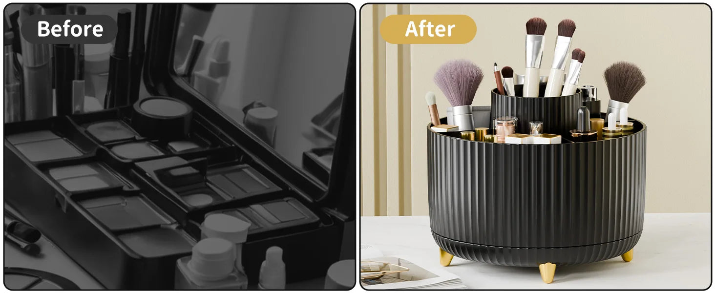 Organizzatore a 360 gradi per trucco 5 slot Pennelli per trucco
