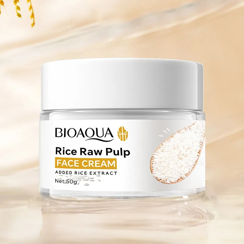 BIOAOUA Rice Puree Series Riduce le rughe, ammorbidisce la pelle, migliora la struttura della pelle, idrata, nutre la pelle e pulisce il viso
